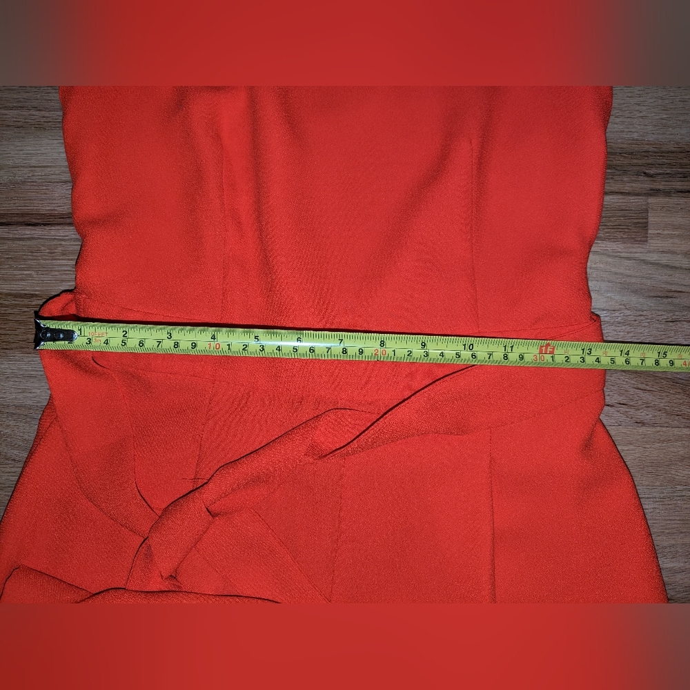 Banana Republic coral red belted sleeveless cropped jumpsuit - Picture 7 of 8